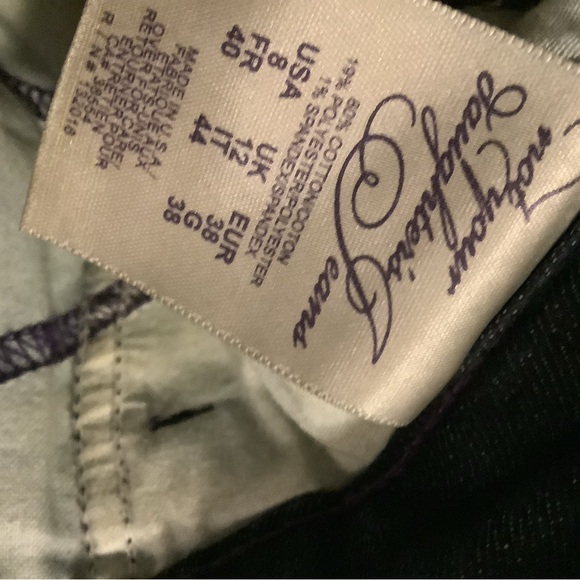 NYDJ slimming stretch straight leg jeans high rise Women’s Size 8 30W 32L - Picture 4 of 4